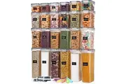 24 Pack Pantry Storage Containers Set Lids Kitchen Food Organization BPA Free