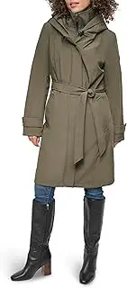 [DKNY] Women's Bib-Front Hooded Softshell