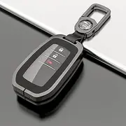 RYE Toyota Key Fob Cover - TPU+Zinc Alloy Case for 2019-2025 Land Cruiser, 2021-2025 Venza, Grand Highlander, Hilux, Fortuner, 2022-2025 Tundra, Tacoma Remote (Black)