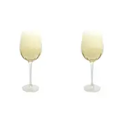 2x LVD Stemmed Buff Red Wine Glass 23cm Glassware Barware Goblet Cup Yellow