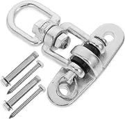 JOINPAYA Chair Hook Suspension Swing Swivel Hammock Patio Rotating Holder Hangers Mounted Hooks Heavy Duty Spring Strap Hanging Chair Hardware Stainless Steel Silver