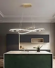 Modern LED Chandelier & Pendant Lamp - Dimmable Lighting Fixture for Living Room, Kitchen Island, Dining Room, Bar, Shop (Golden)