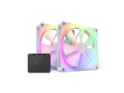 NZXT Aer F140 RGB White Twin Pack - 2x Fan & RGB Lighting Controller - High