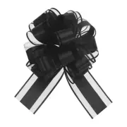 20pcs 6 Inch Large Big Pull Bow Organza Gift Wrapping Bows Ribbon, Black