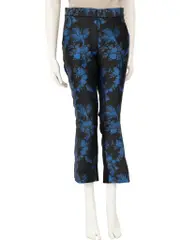 Blue & Black Floral Trousers