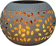 Solar Lanterns Outdoor Waterproof, Hollow Out Retro Metal Solar Lights, Decorative Garden Solar Lamps for Patio Yard Festival Pathway Landscape