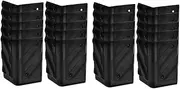 BESTonZON 20 Pack Corner Protectors Plastic Box Corner Edge Protectors for Furniture for Cabinets Tables Sound Accessories for Audio Wooden Case (black)