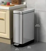 Joybos® 18 Liter/4.75 Gallon Stainless Steel Garbage Can with Lid 18L