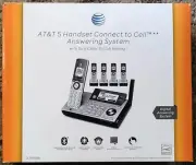 NEW AT&T Phone System 5 Handsets Connect to Cell DECT 6.0 Expandable Cordless