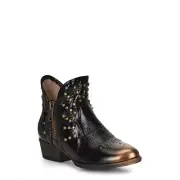 Corral Western Boots Womens Black Patent Leather Ankle Boot Q5209