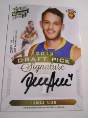 2014 Select AFL Honours Draft Pick Signature DPS6 James Aish (Brisbane) Card
