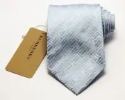 NEW Burberry LIGHT BLUE Mans 100% Silk Tie Authentic Italy Made 3.5" 0350229