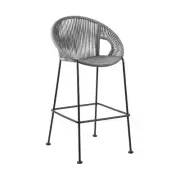 Acapulco 30" Indoor Outdoor Steel Bar Stool with Wasabi Rope
