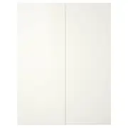 HASVIK pair of sliding doors, high-gloss white, 150x236 cm