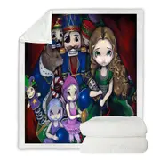 Nutcracker Suite Christmas Ballet Fairy Tale Throw Blanket