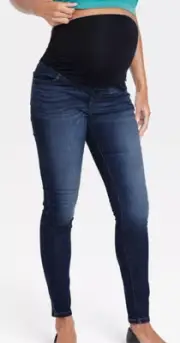 NEW Isabella Maternity Over Belly Support Skinny Denim Jeans Size 8