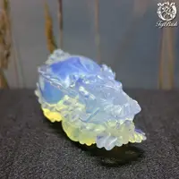 在飛比找蝦皮商城精選優惠-天然蛋白石 龍龜 風水擺件 Opal 手工雕刻 十月誕生石 