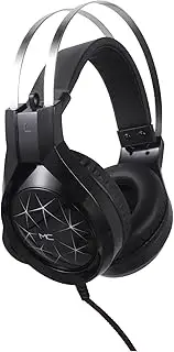 HOMOBABE Led Light Gaming Headset Head-Mounted Earphones Breathable Earmuffs Comfortable for Long Gaming Sessions