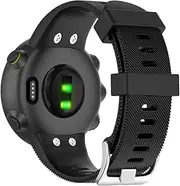 Compatible with Garmin Forerunner 45 Bands Women Men Forerunner 45S Wristband, Silicone Fitness Strap Watch Band Bracelet for Garmin Forerunner 45 Smartwatch (Black)