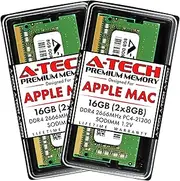 [A-Tech] 16GB Kit (2 x 8GB) Memory Ram for 2019 Apple iMac 27 inch Retina 5K (iMac19,1 A2115), 2018 Apple Mac Mini (Macmini8,1 A1993) DDR4 2666MHz PC4-21300 SODIMM