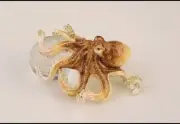 Octopus Trinket Box Hand made by Keren Kopal with Austrian Crystals Karen Kopal