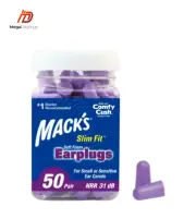Mack's Slim Fit Soft Foam Earplugs 50 Pair For Small Sensitive Ear Canals