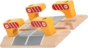 Toyvian Train Track Railing Barrier Model Educational Plaything for Boys and Girls Rail Block Accessory for Backyard Garden Playground Playroom Decor