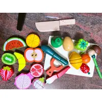 在飛比找蝦皮購物優惠-（二手玩具）木製磁性（單售）切切樂 木頭 家家酒 水果 蔬菜