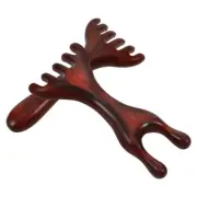 2 Pcs Meridian Dredging Rake Head Massager Scalp Scratcher Tool Handle Comb