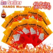 Up to 40Pairs Warmers Hand Warmers Heat Pack Socks Heater Snow Ski HOT
