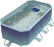 YYW Foldable Above Ground Pool Garden Big Frame Pools Outdoor Full-Sized Square Pools for Family Adult Kid Dog Easy to Assemble (8.5ft*64.96 * 21.65in(L*W*H))