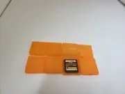 8 Cartridge Cases Clear Orange Plastic Nintendo DS Game Storage Dust Covers #E3