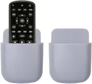 Universal Wall Mounted Storage Box TV Remote Control Holder Phone Storage Rack，Grey ( Set of 2）