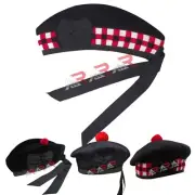 Men's Scottish Glengarry Kilt Hats Diced & Plain 100% Wool Piper 56-62 AAR