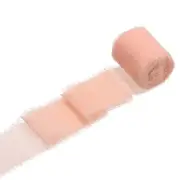 1 Roll Chiffon Ribbon, 1.5 Inch x 5 Yard Silk Ribbon, Bright Pink