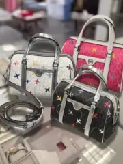 Michael Kors Travel Small Duffle Crossbody Purse Bag Airplane Print Variation