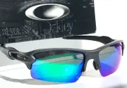 NEW Oakley FLAK 2.0 Steel Grey POLARIZED Galaxy Jade Lens Sunglass 9188