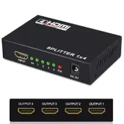 4 Port 1 x 4 HDMI Splitter Switch Video HUB Box 1080P HD Amplifier HDTV STB HDCP