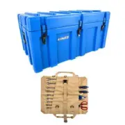 Adventure Kings 156L Storage Box Strong Spring back Handles + Premium Tool Roll