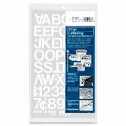 Chartpak (01036) Vinyl Stick-on Numbers / Cap Letters, 1-Inch, White - 1 PACK