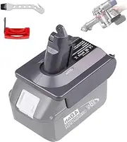 TOPHINE 3-in-1 V6/V7/V8 Adapter for Makita 18V Lithium Battery Convert to forDyson V6/V7/V8 Handheld Vacuum Cleaner Battery Compatible with V6/V7/V8 Animal V6/V7/V8 Absolute V6/V7/V8