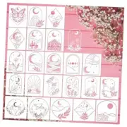 Boho Stencils for Painting Nature Mountain Moon Sun Drawing Stencil Leaf