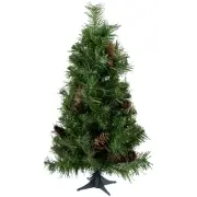 Northlight 2' x 15" Dakota Red Pine Full Artificial Christmas Tree Pine Cones