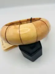 Tibetan Yak Bone Bangle Bracelet NOS RO-DO Retro Ethnic 8” Antique Vintage