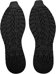 GARVALON Sole Protectors for Shoes Pair Anti-slip Heel Repair Patches Rubber Shoe Sole Repair Pad Long-lasting Pads Self-adhesive for Sneakers Black