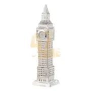 2x2x9" Benjamin Clock-Silver Indoor Outdoor Home Decor Tabletop Decoration