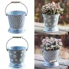 Base Handled Flowerpot White Dot Flower Pot Retro Style Flower Container