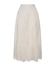 tiered midi skirt UK10,UK6 IVORY