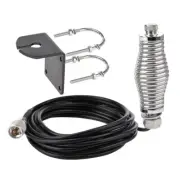 Antenna Spring Mount SO239/PL259 L-Bracket U-Bolt for CB/Ham Radio/Trucks/UTV