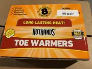 40 Pairs (80 Individual) Hothands Feet Toe Warmers W/ Adhesive Heat Bulk